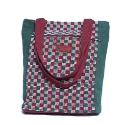 WSDO-A008, Shopping Bag with Outer Pocket, Size: 32x32cm, Weight: 305g.
